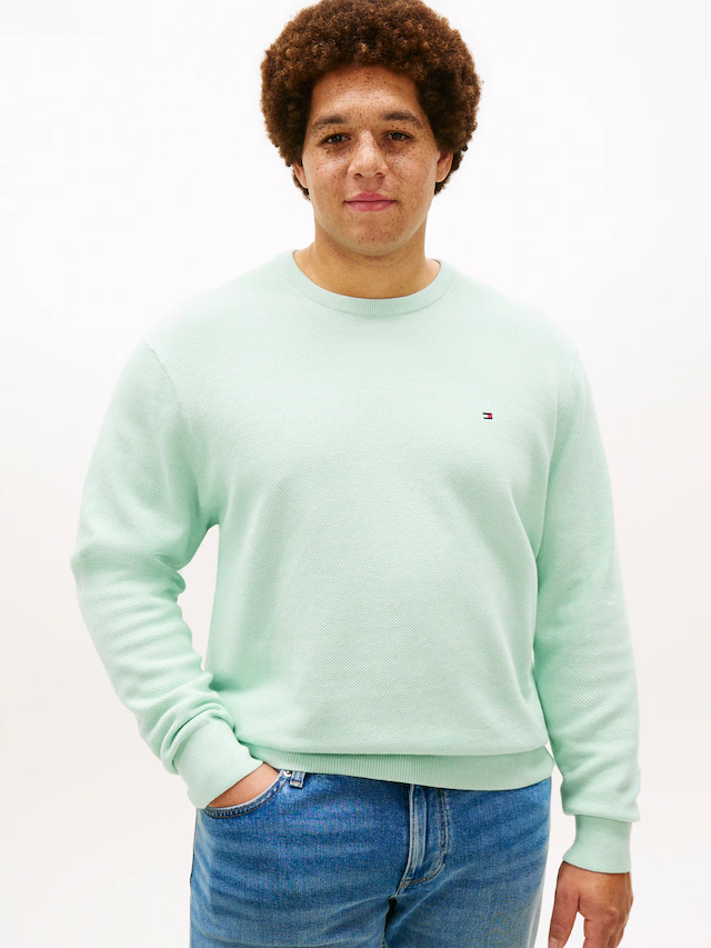 Tommy Hilfiger Big & Tall Rundhalspullover »ESSENTIAL STRUCTURE CREW NECK« Grosse Grössen, regular fit