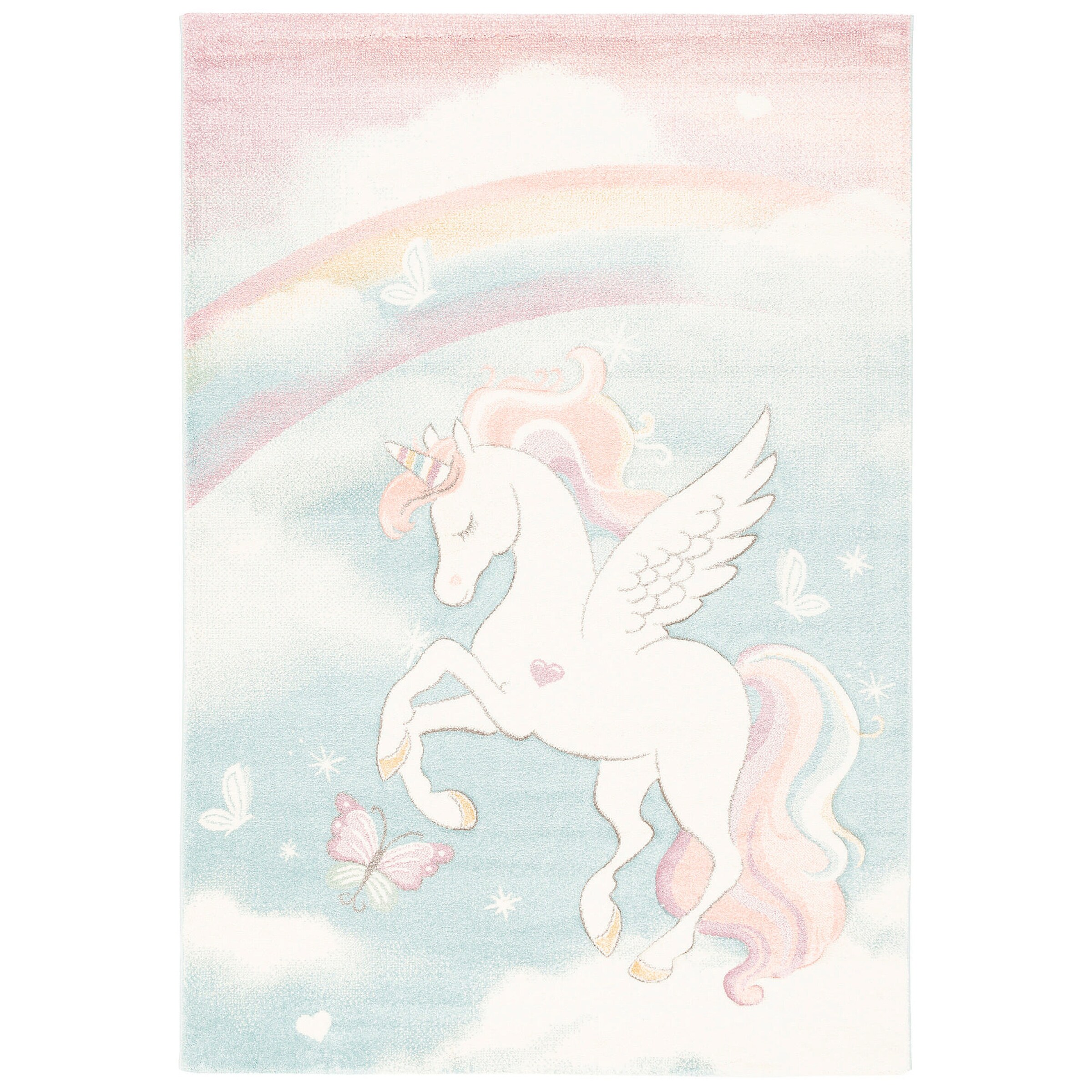 Pergamon Kinder Teppich Maui Kids Pastell Einhorn Bunt