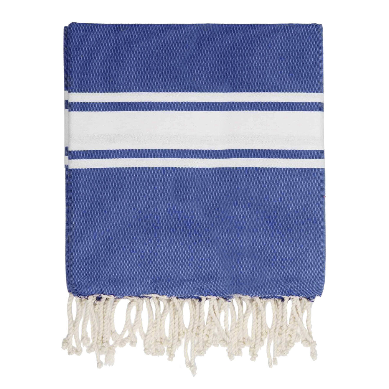 Febronie Fouta Famiglia XXL St Tropez Rayure Classique bleu grec - 200x200 cm