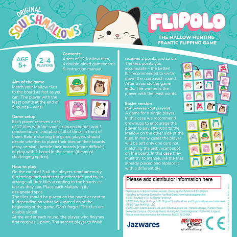 Squishmallows Flipolo brætspil