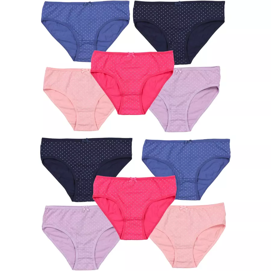 TupTam Mädchen Slips mit Aufdruck 10er Pack rosablau
