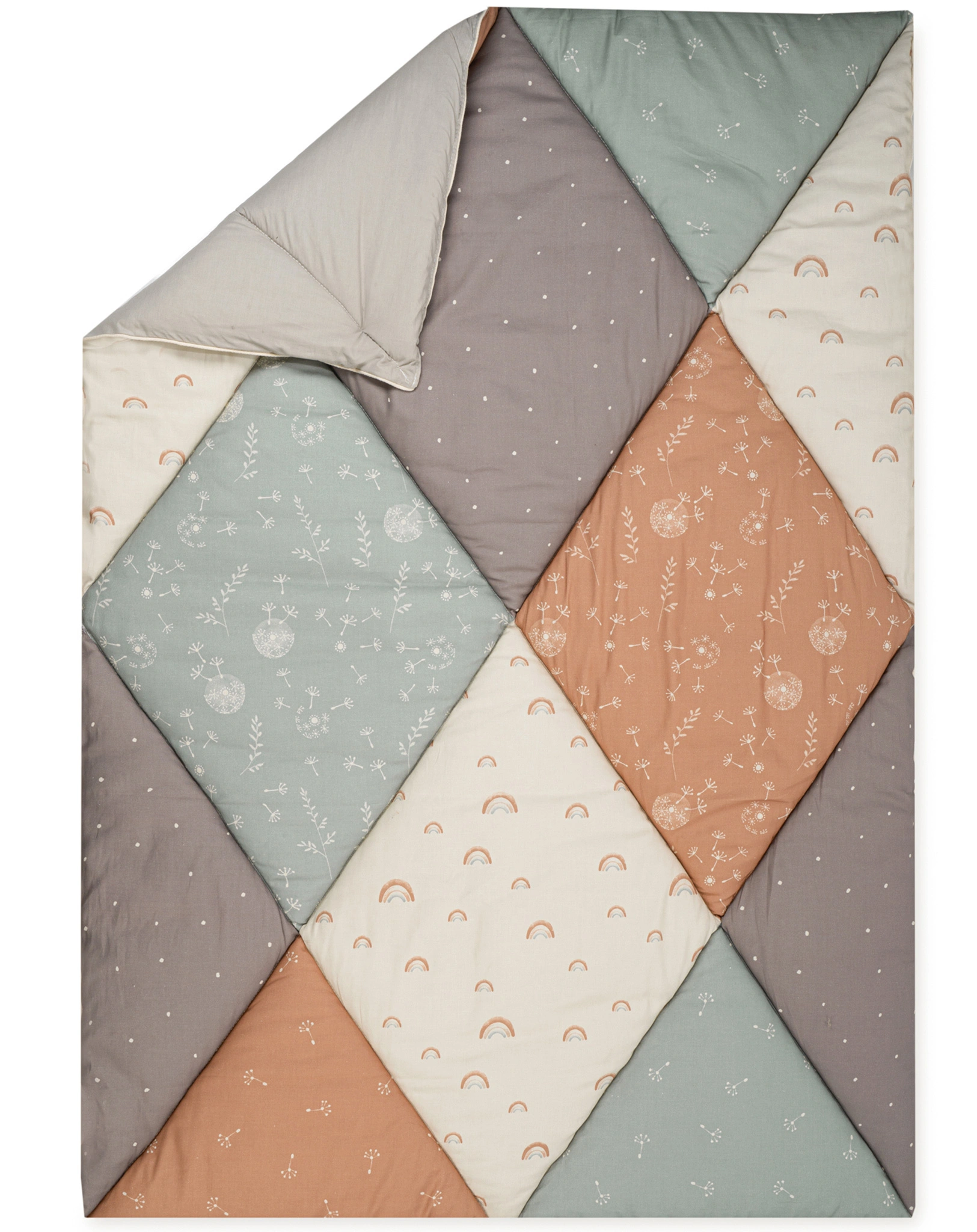 Krabbeldecke PATCHWORK (135x95) in bunt