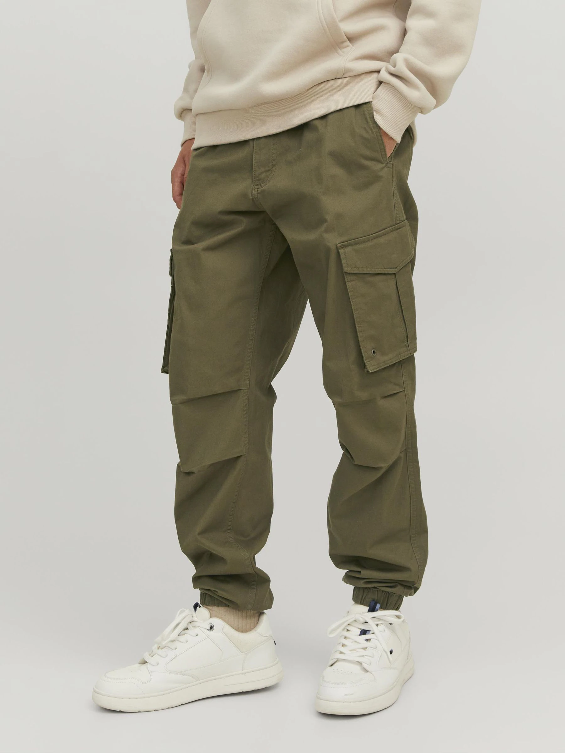 Groen - JACK & JONES - Relaxte cargobroek