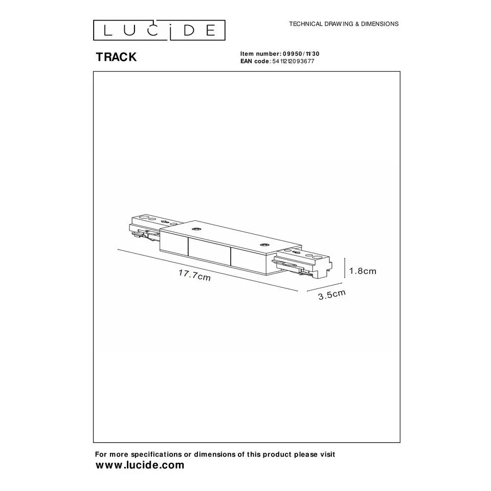 Lucide TRACK Railverlichting - Zwart