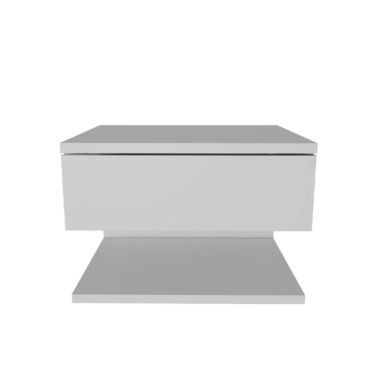 Decorotika Table de chevet flottante Vivid - Blanc