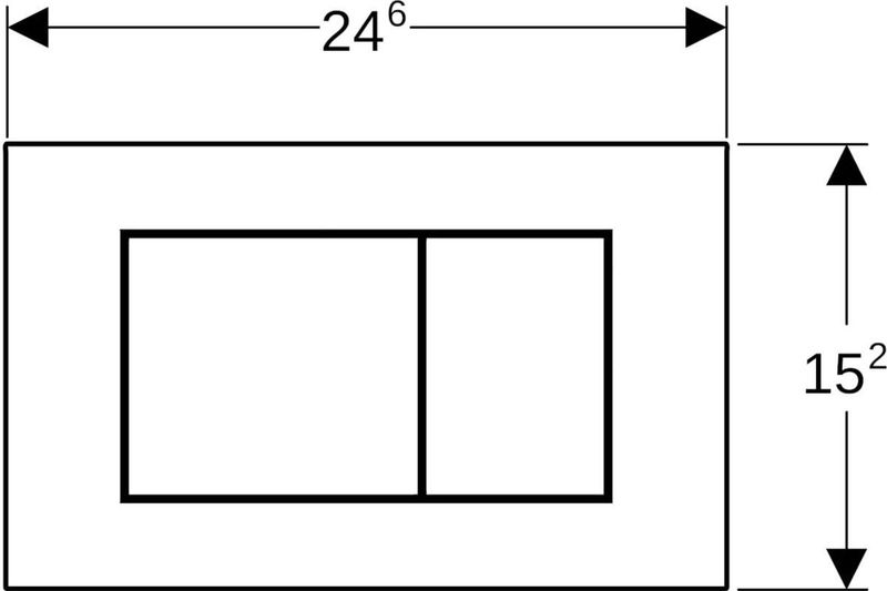 Geberit - Sigma 40 - Drukplaat - RVS Zwart Chroom