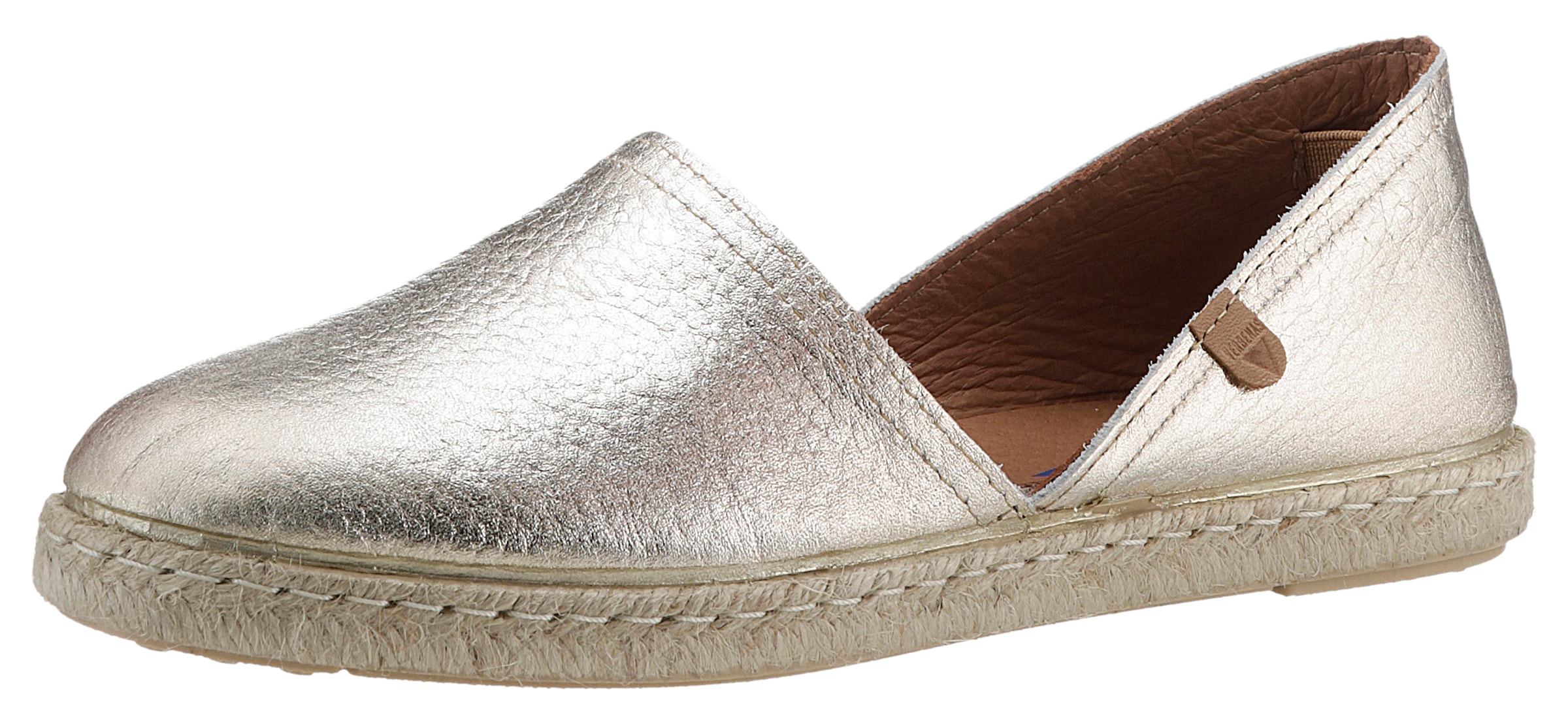 VERBENAS Espadrille »CARMEN NUCLEO METAL«  , Slipper, Sommerschuh, Strandschuh im Metallic Look