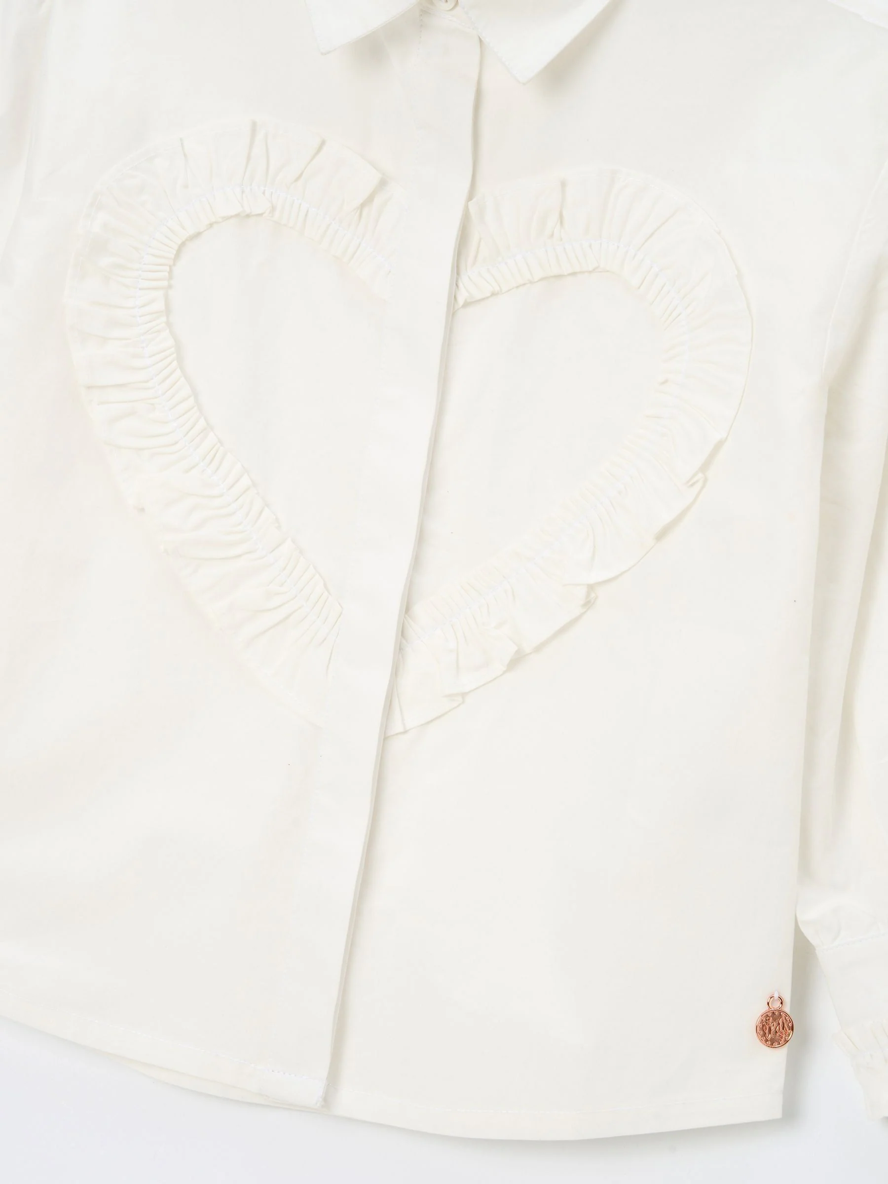 Angel & Rocket Adelle Frill Heart Print Shirt