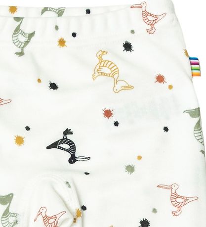 Joha Leggings - Bambus - Weiß m. Pelikane
