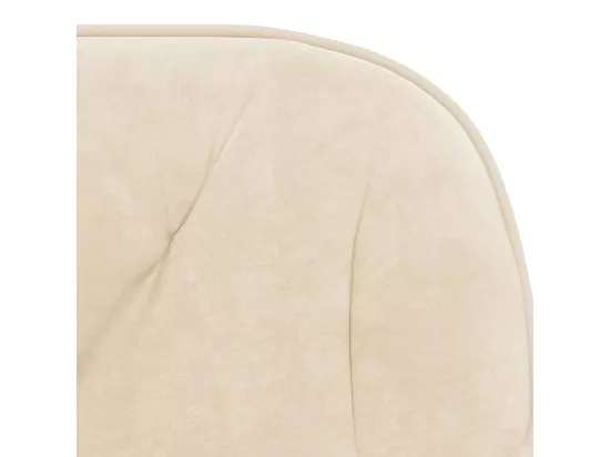 Chaise pivotante de bureau Crème Velours