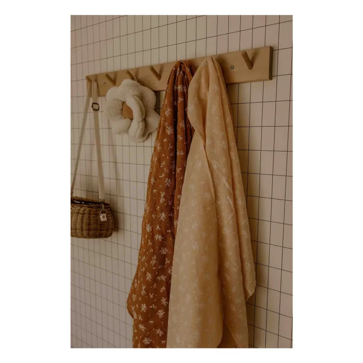 Bonjour Little Couverture Vegetal Nut Gaze de Coton Bio | Camel