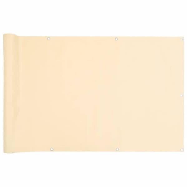vidaXL Balkongskjerm kremhvit 400x120 cm PVC