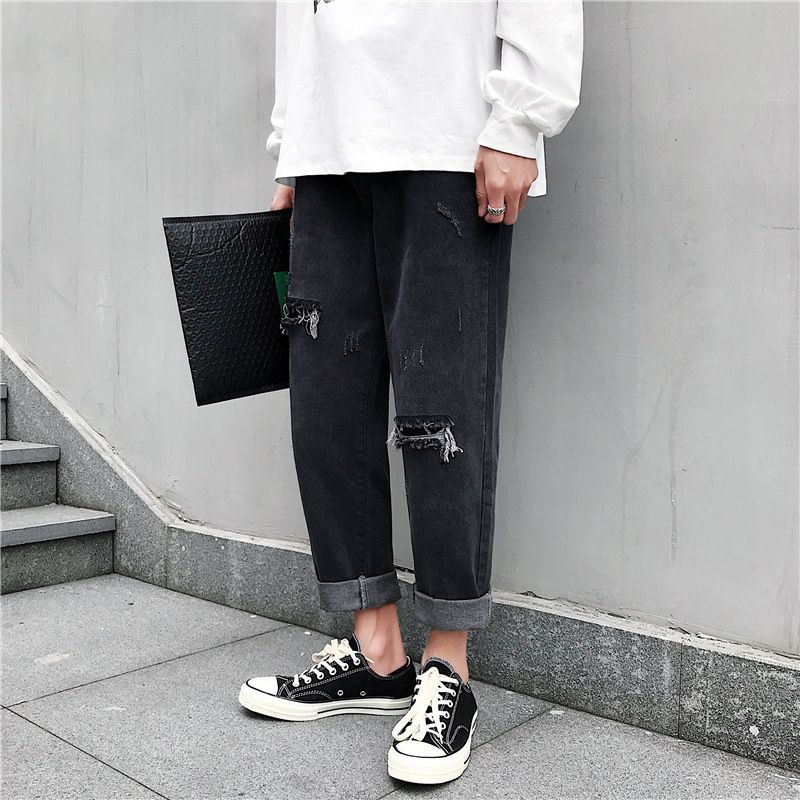 WidoWilder - Wijde jeans met distressed pijpen