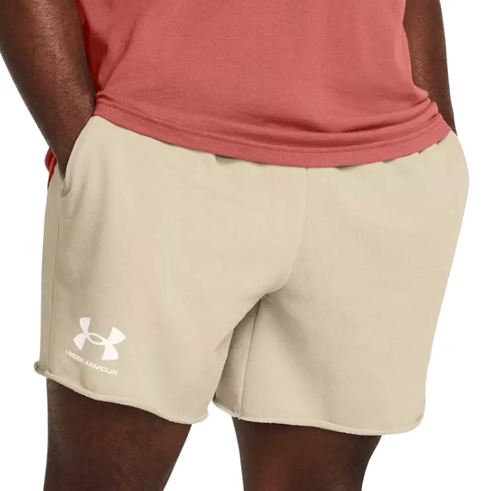Under Armour Short Beige Homme Under Armour Rival Terry 6