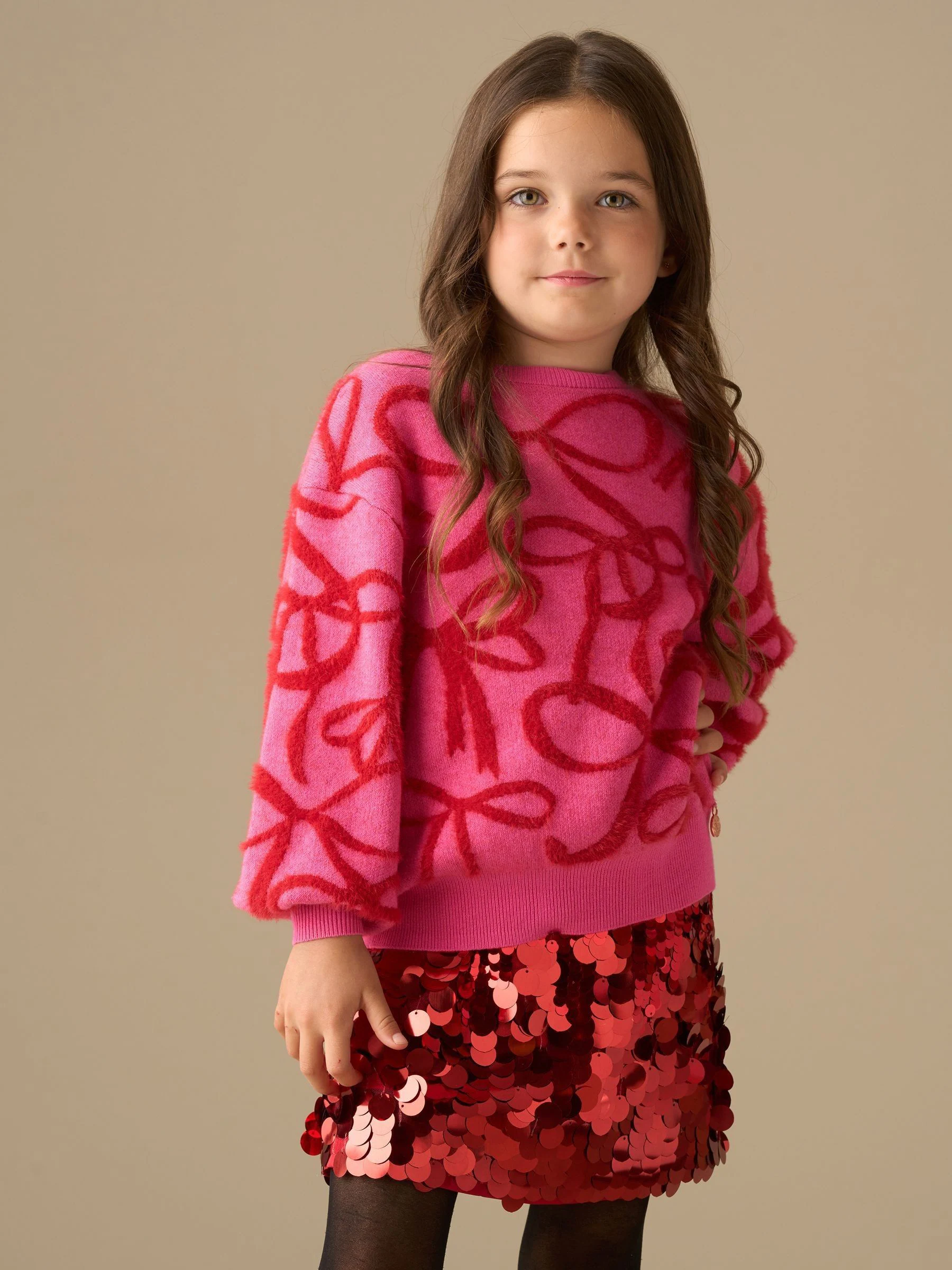 Roze - Angel & Rocket Livia Bow Eyelash Jumper