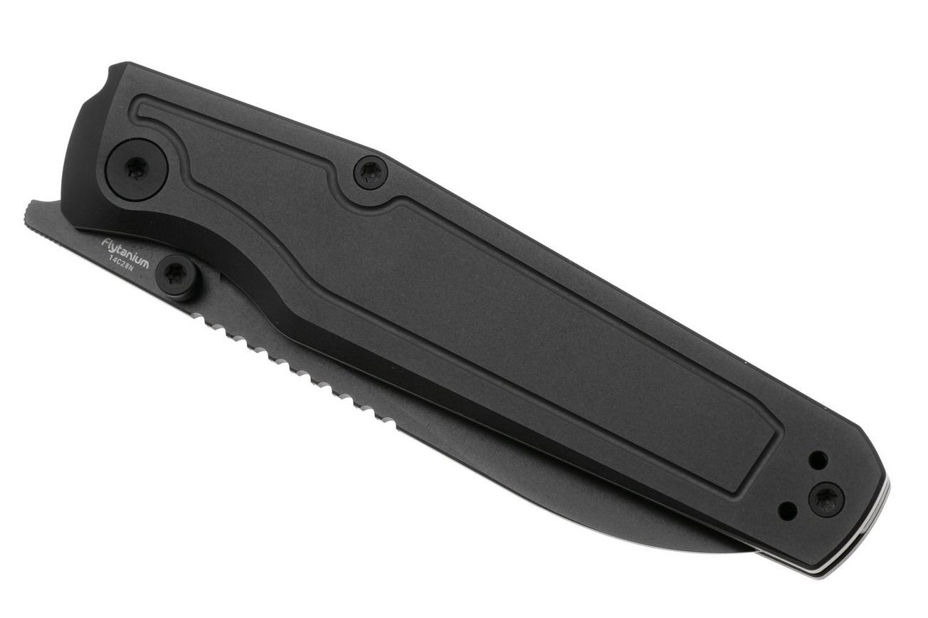 Flytanium Concourse 1446 Black 14C28N, Black Titanium zakmes, Demeter Designworks design