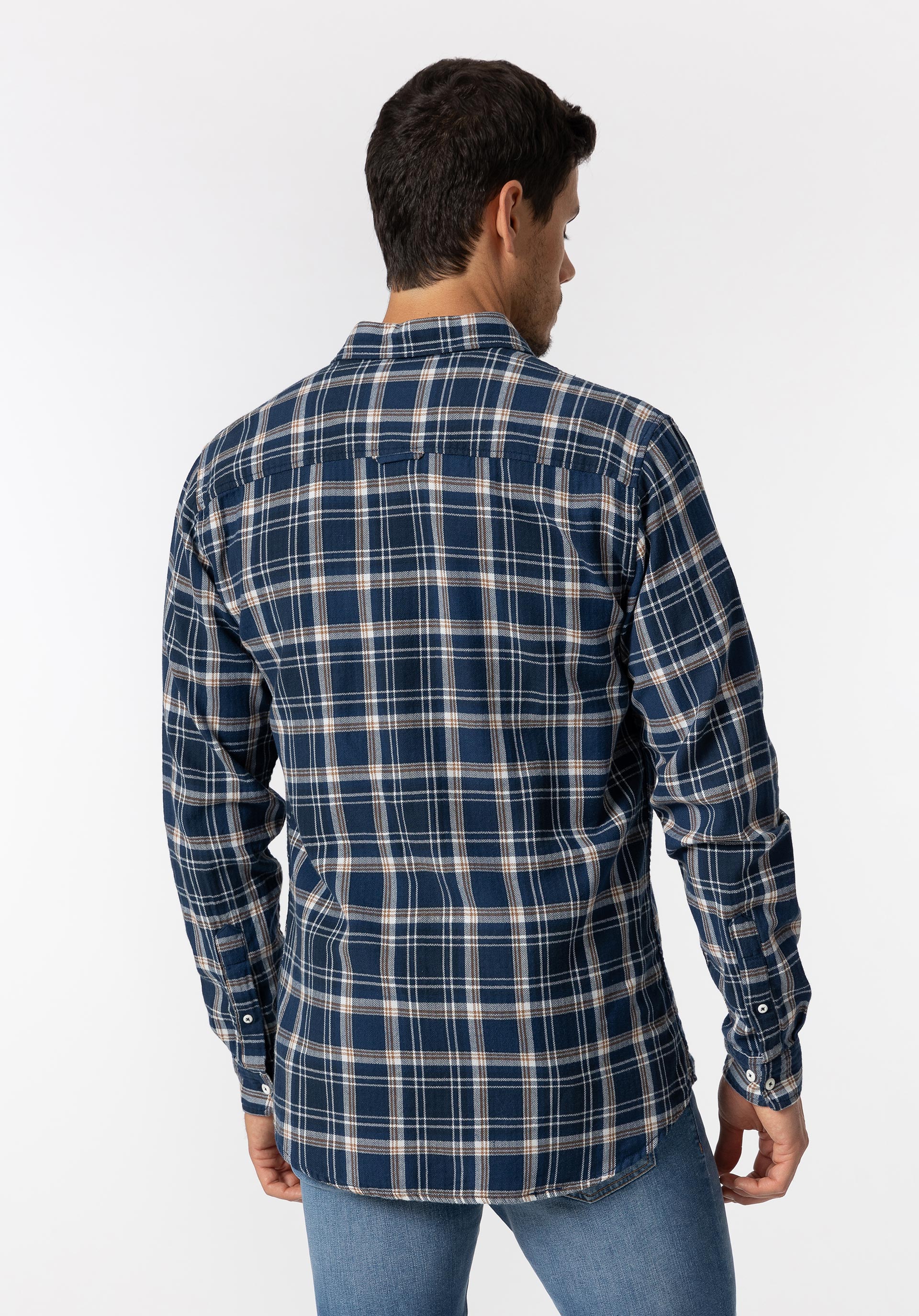 Camisa Regular Fit Xadrez Herringbone