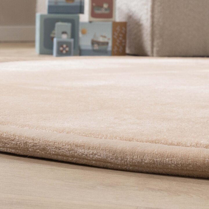 Ronde speelmat - Jip Beige | Wasbaar