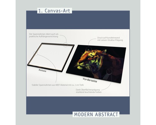 Canvas print Kleurrijke Tijger 84x116 cm