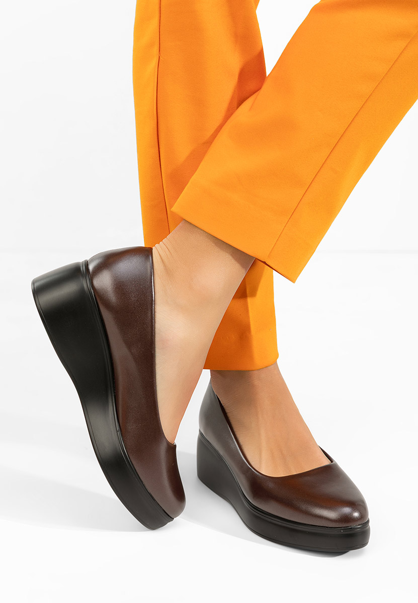 Chaussures casual à plateforme bordeaux Milanca