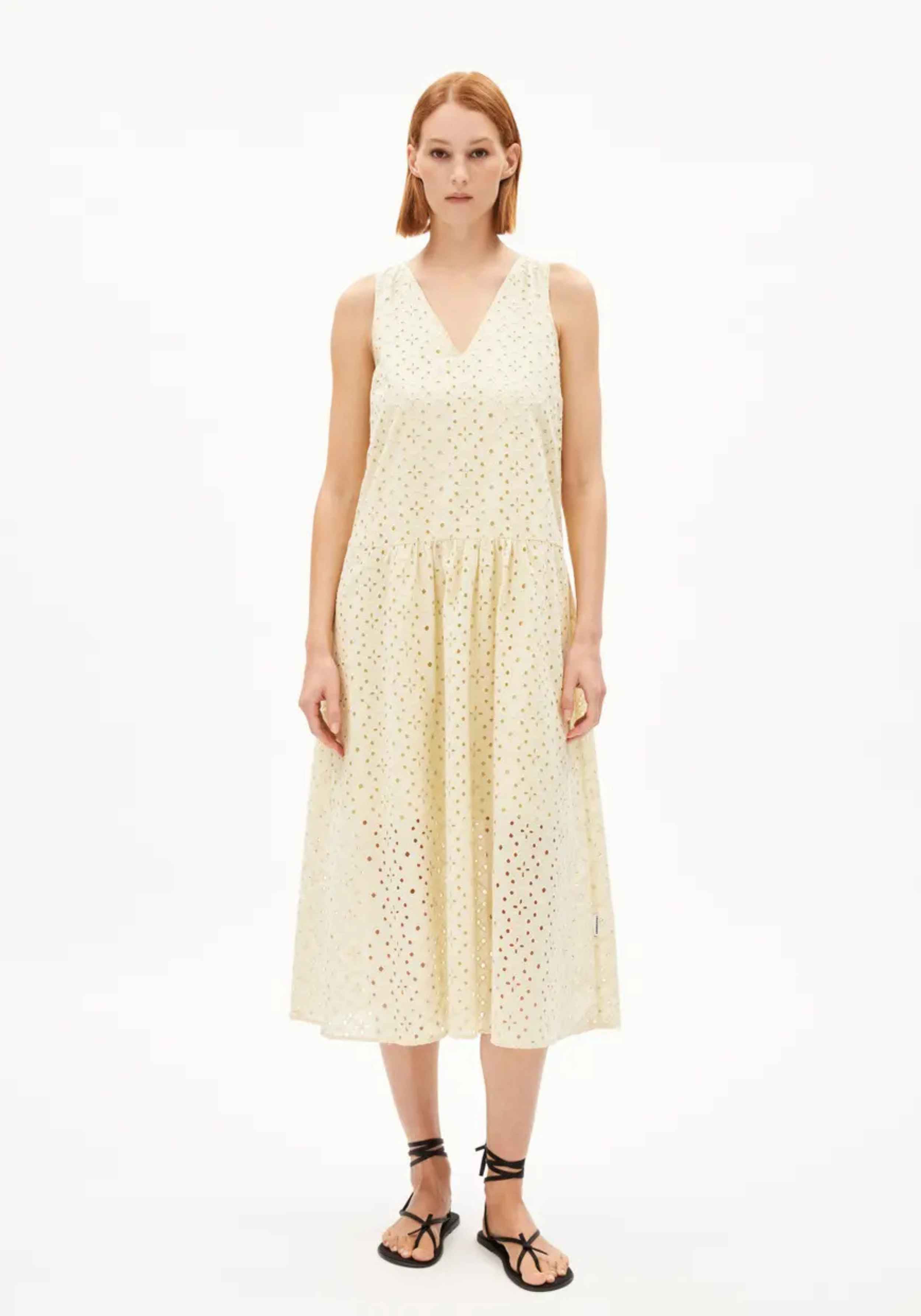 Armedangels Kleid Livalaa Broidery Summer Hay