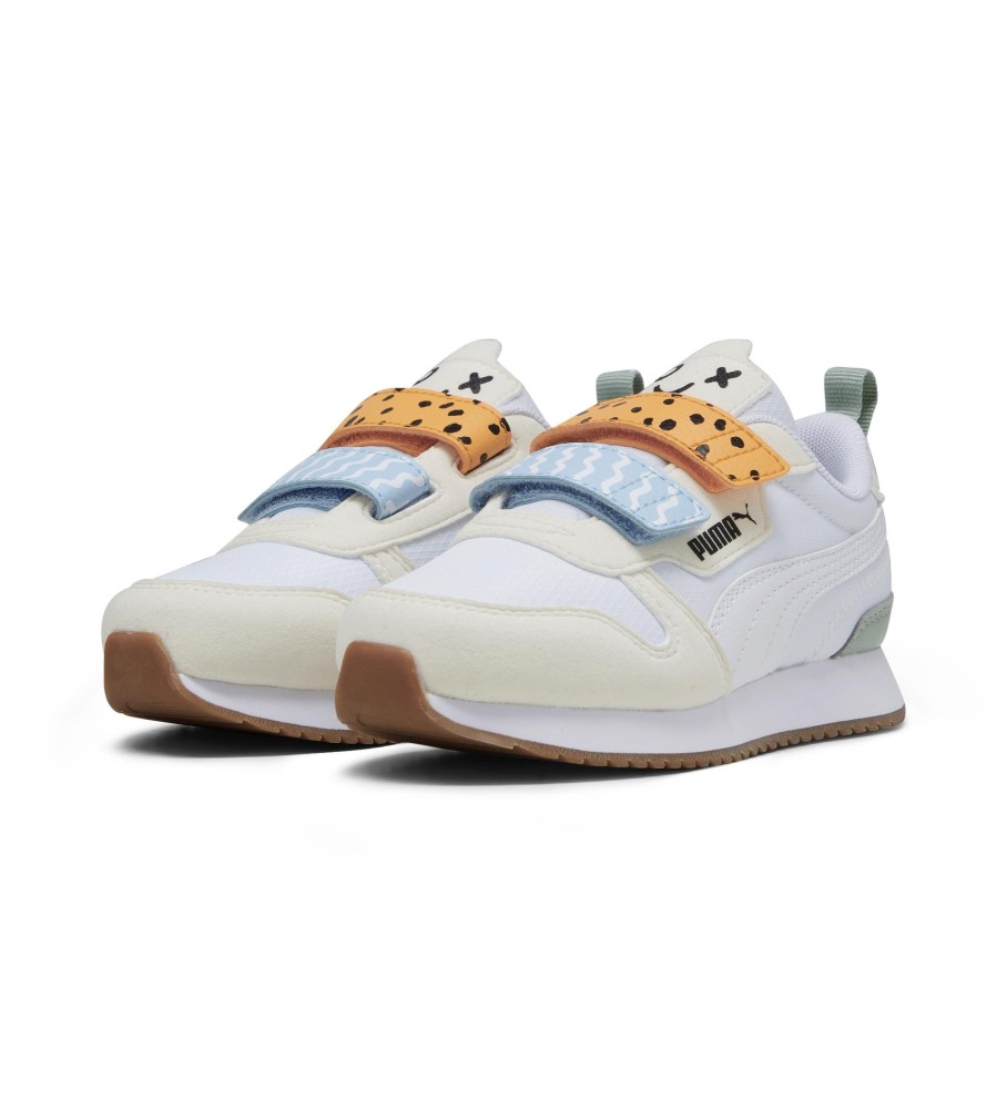 Tênis Puma R78 Mix Match V, branco-sujo, multicolorido