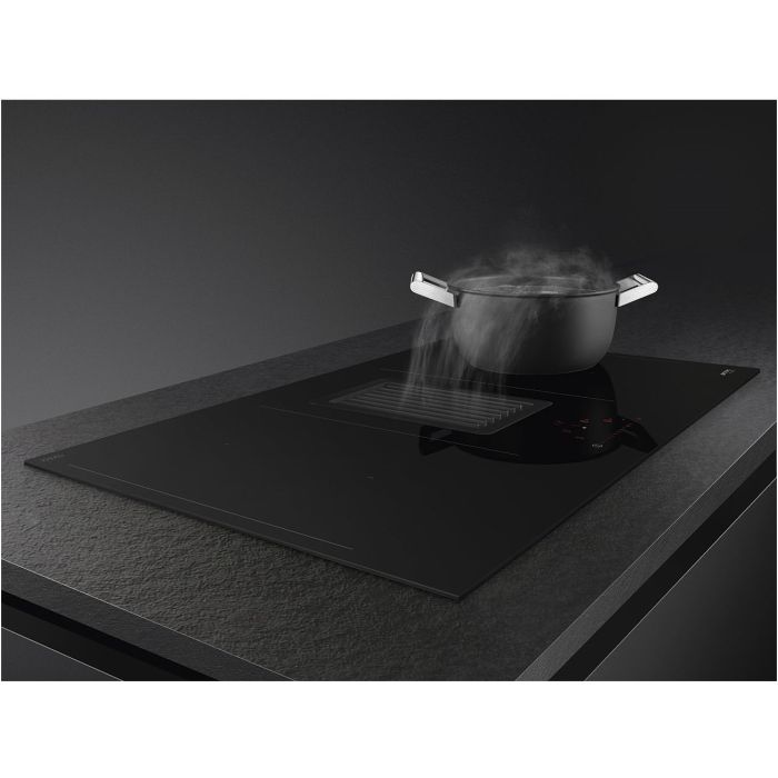SMEG Induktions-Kochfeld + Muldenlüfter HOBD482D Schwarz