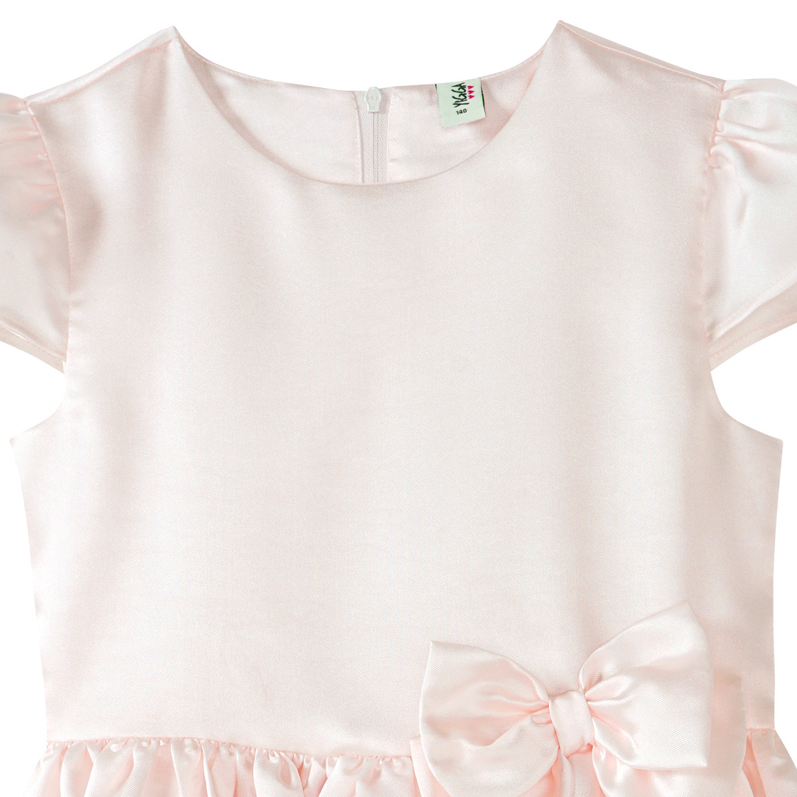 Yigga Festliches Mädchen Kleid mit Blumen-Print rosa