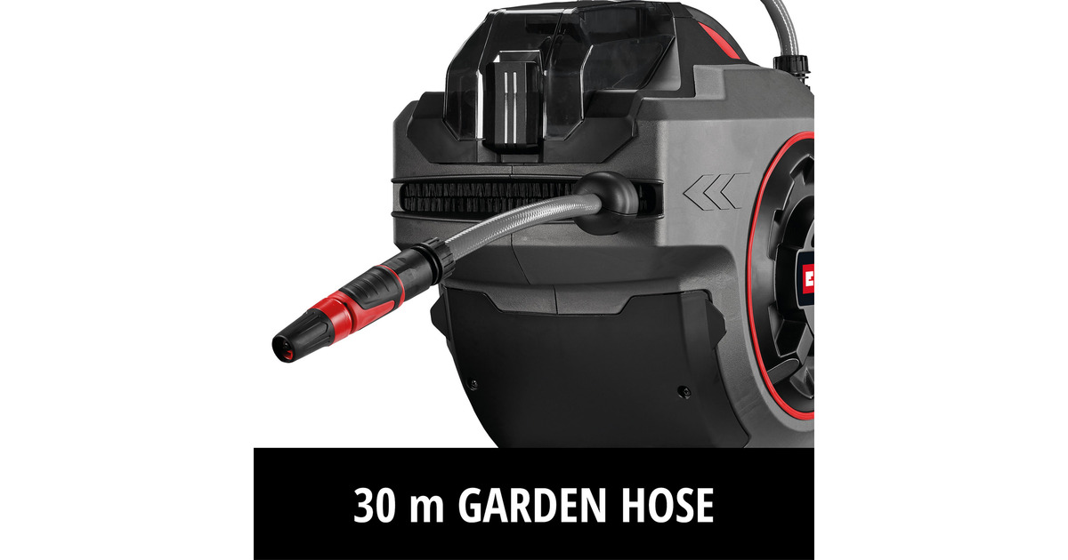 EINHELLAccu Waterslanghaspel GE-HR 18/30-1 Li-Solo  (Grijs/rood, Accu en oplader niet inbegrepen)