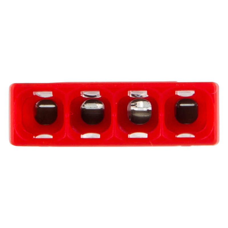 Wago lasklem 0,5 - 2,5mm² 4-polig rood