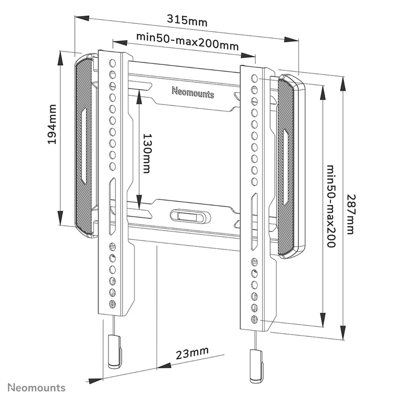 Neomounts vlakke wandsteun 24-55