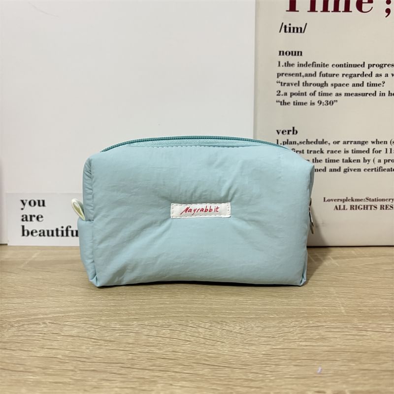 Milha - Letterapplicatie stoffen make-uptas / etui
