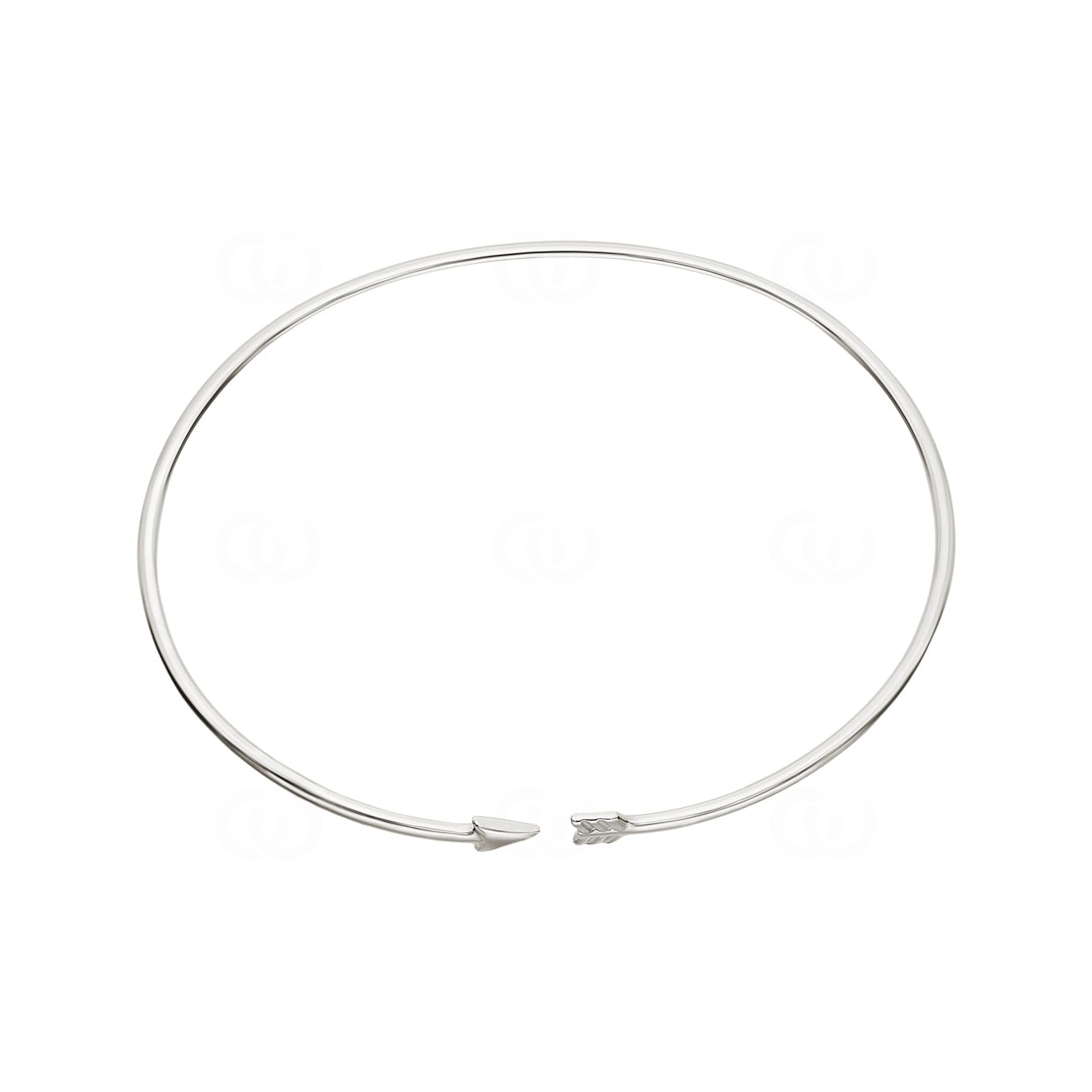 Armreif offen 925 Silber rhodiniert Pfeil 58 x 48mm