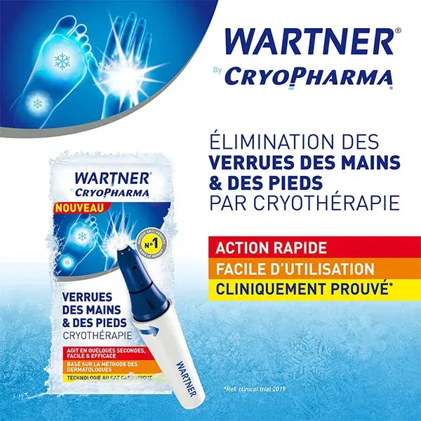 Tratamento de crioterapia para verrugas Wartner da Cryopharma