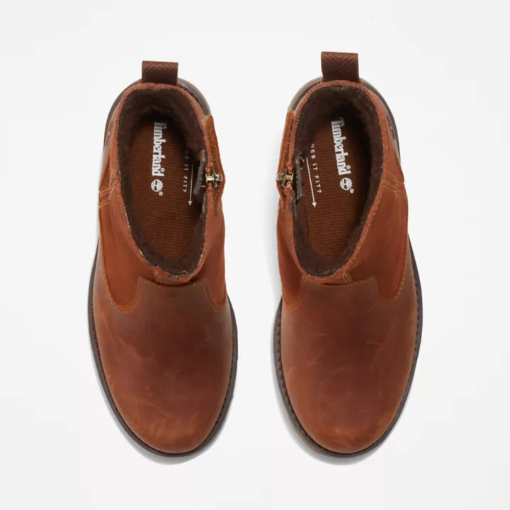 Bota infantil forrada Courma Kid na cor marrom