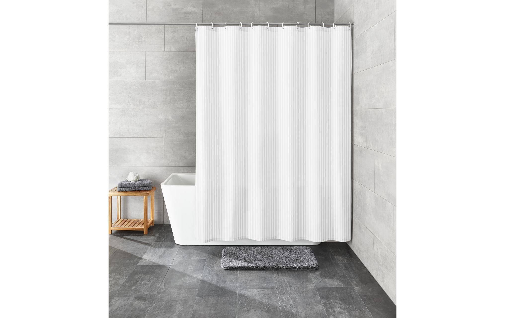 Duschvorhang Sanna 180 x 200 cm, WeissBadevorhang