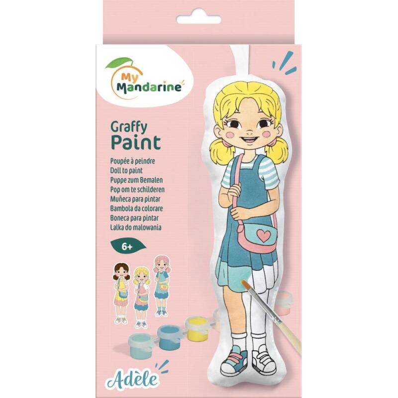 Poupée à peindre, Adèle 22cm - Rose