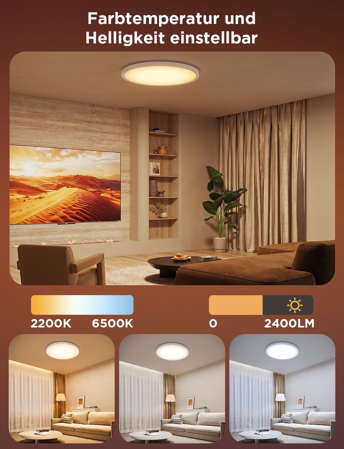 Govee Deckenleuchte RGBIC Smart, 24W Ø30cm Led Deckenleuchte dimmbar, Deckenlampe Led mit 16 Millionen DIY Farben, Kompatibel mit Alexa &  Assistant, für Schlafzimmer, 2 Stück