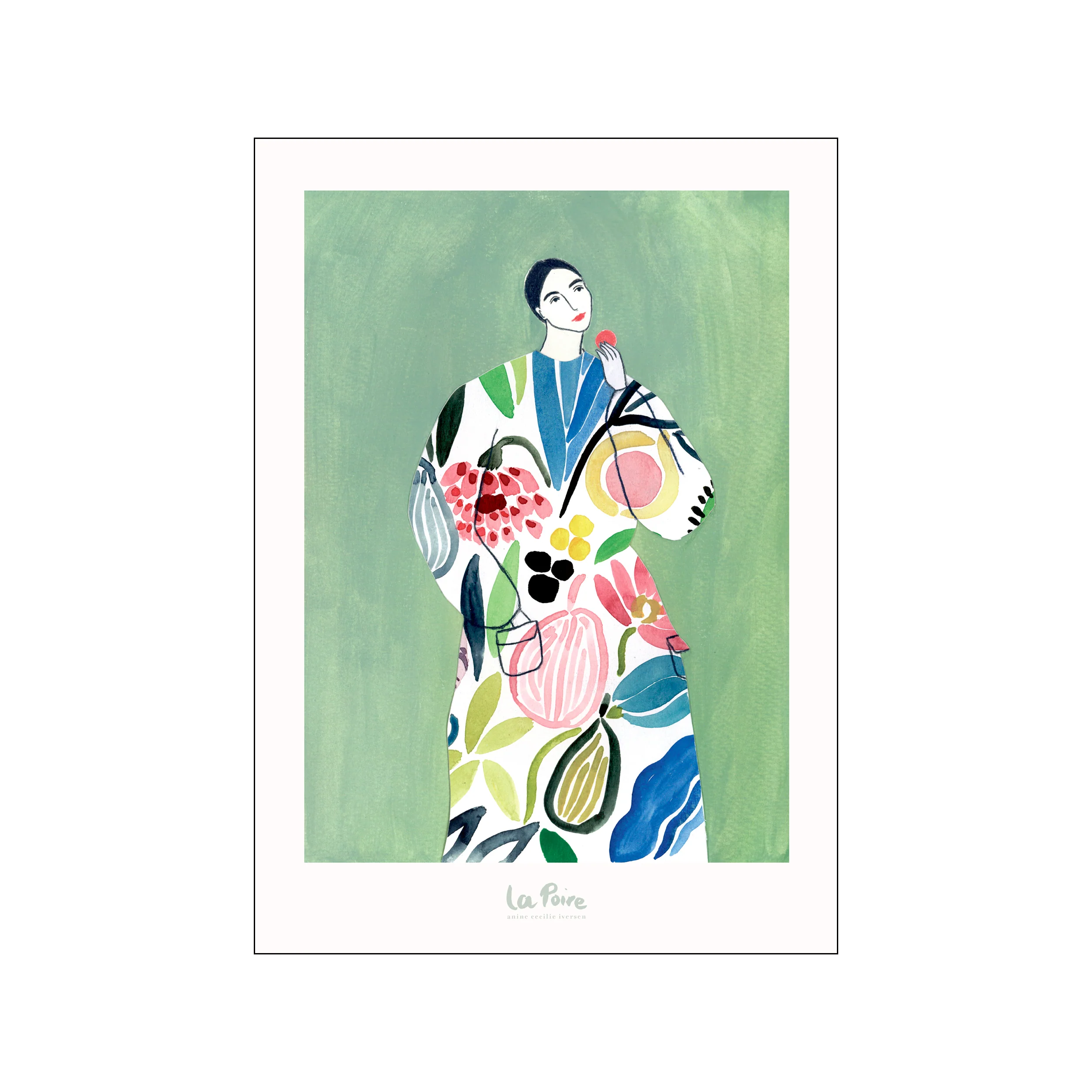 Poster & Frame  La Poire Pear Coat - A3
