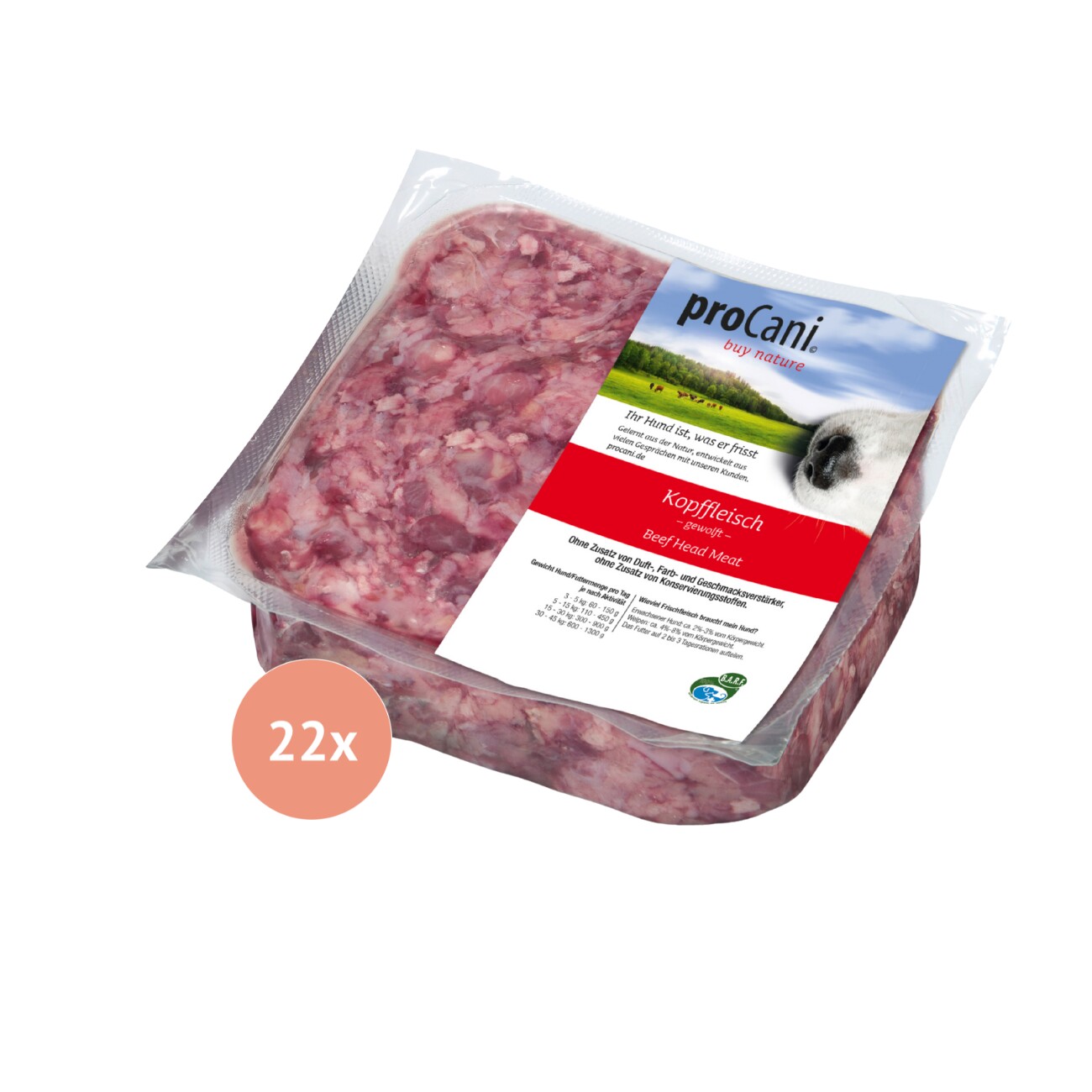 ProCani Kopffleisch 22x500 g