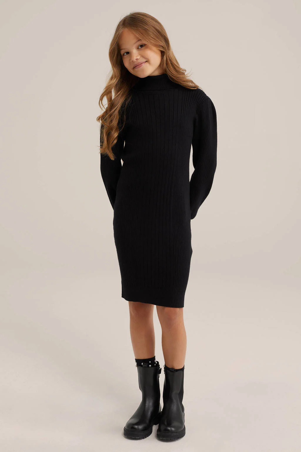 WE Fashion bodycon jurk zwart
