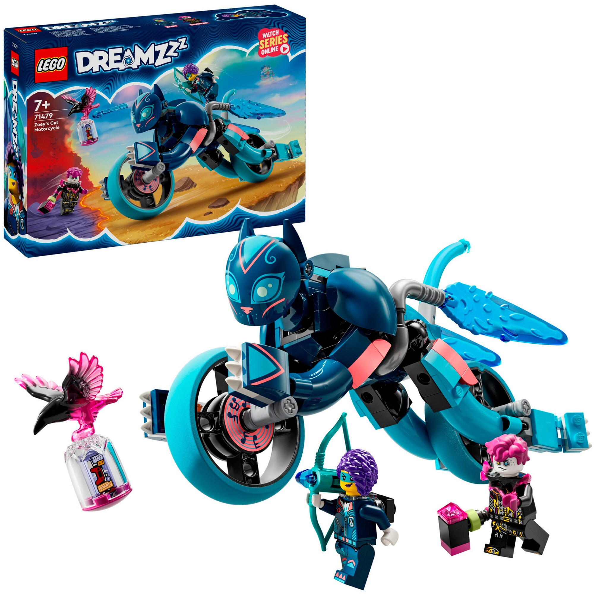 LEGO Konstruktionsspielzeug DREAMZzz Zoeys Katzenmotorrad