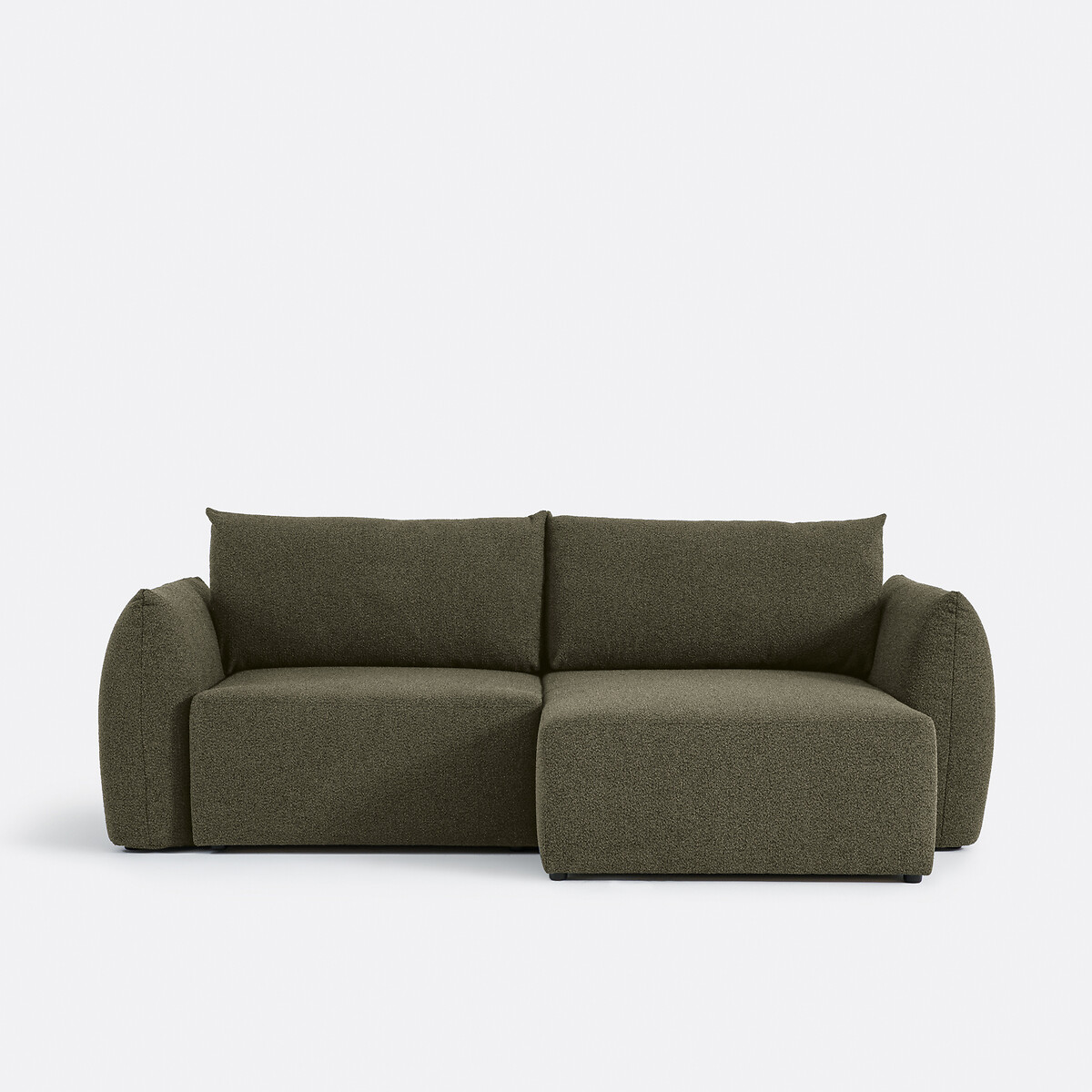 LA REDOUTE INTERIEURS<br>Sofá conversível de canto em bouclé fino, Edith