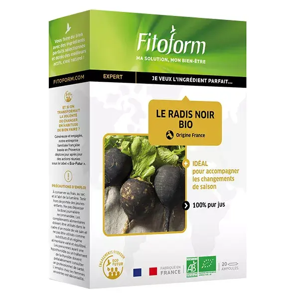 Fitoform Rabanete Preto Orgânico 20 ampolas