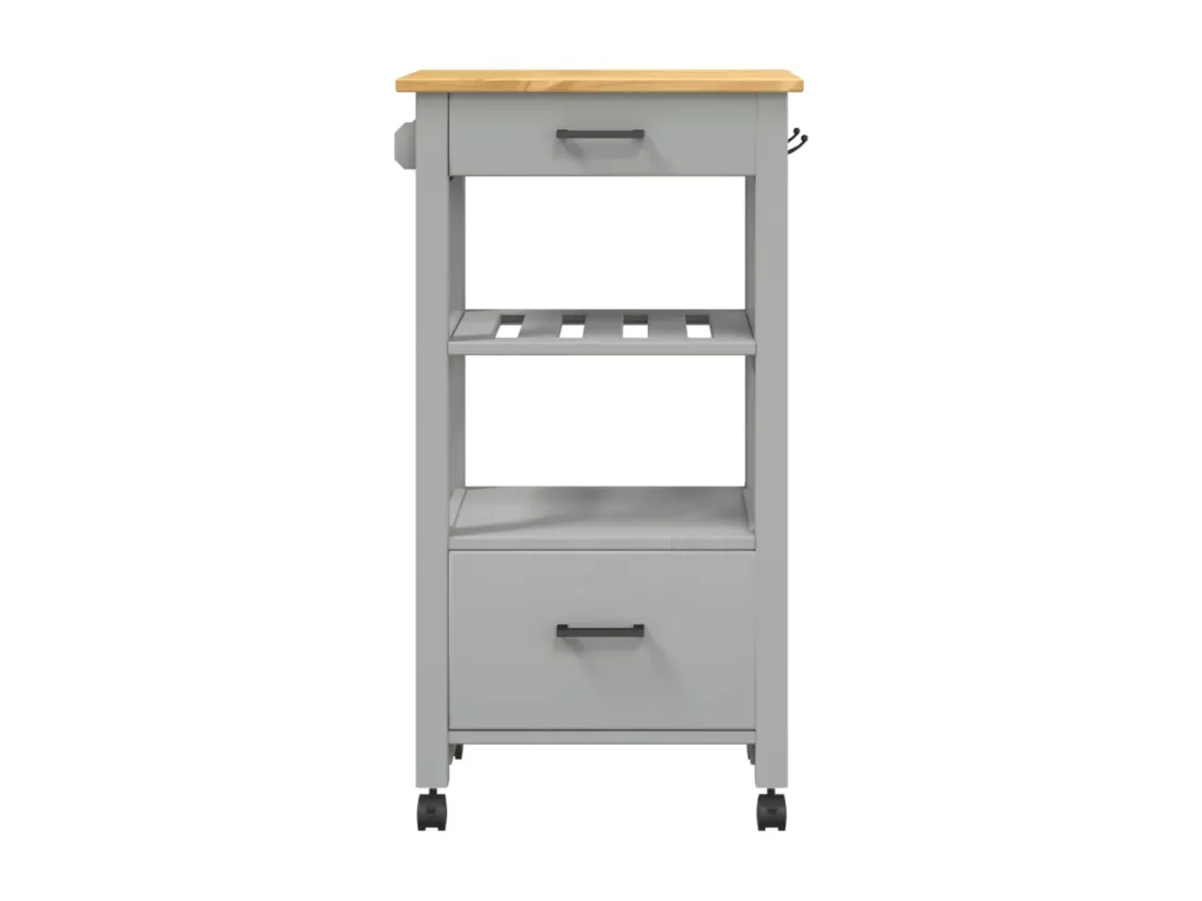 Chariot de cuisine MONZA 48x40x90 cm bois massif de pin