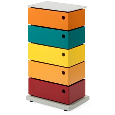 Drehladen-Container Stahlblech 5-fach Polychrom Bruno