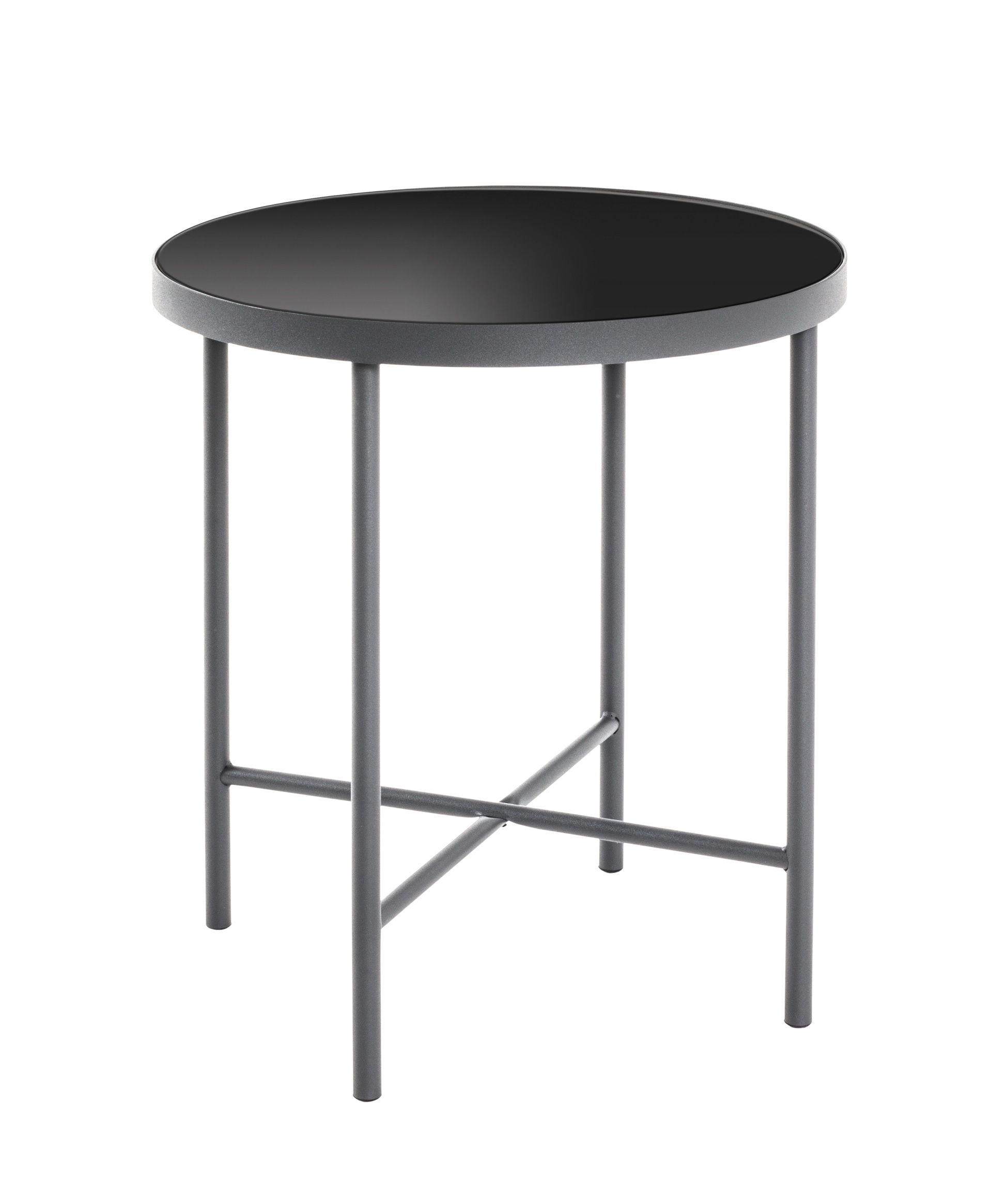 Beistelltisch 40 x 40 cm anthrazit/schwarz
