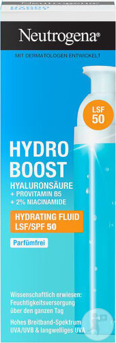 Neutrogena Hydro Boost Fluide Hydratant Sans Parfum IP50 50ml