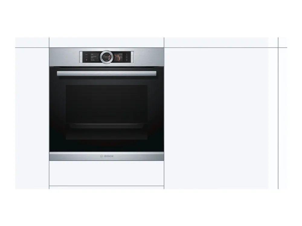 Bosch Serie | 8 HSG636ES1 - Ovn - til indbygning - niche - bredde: 56 cm - dybde: 55 cm - højde: 58.5 cm - Klasse A  - rustfrit stål