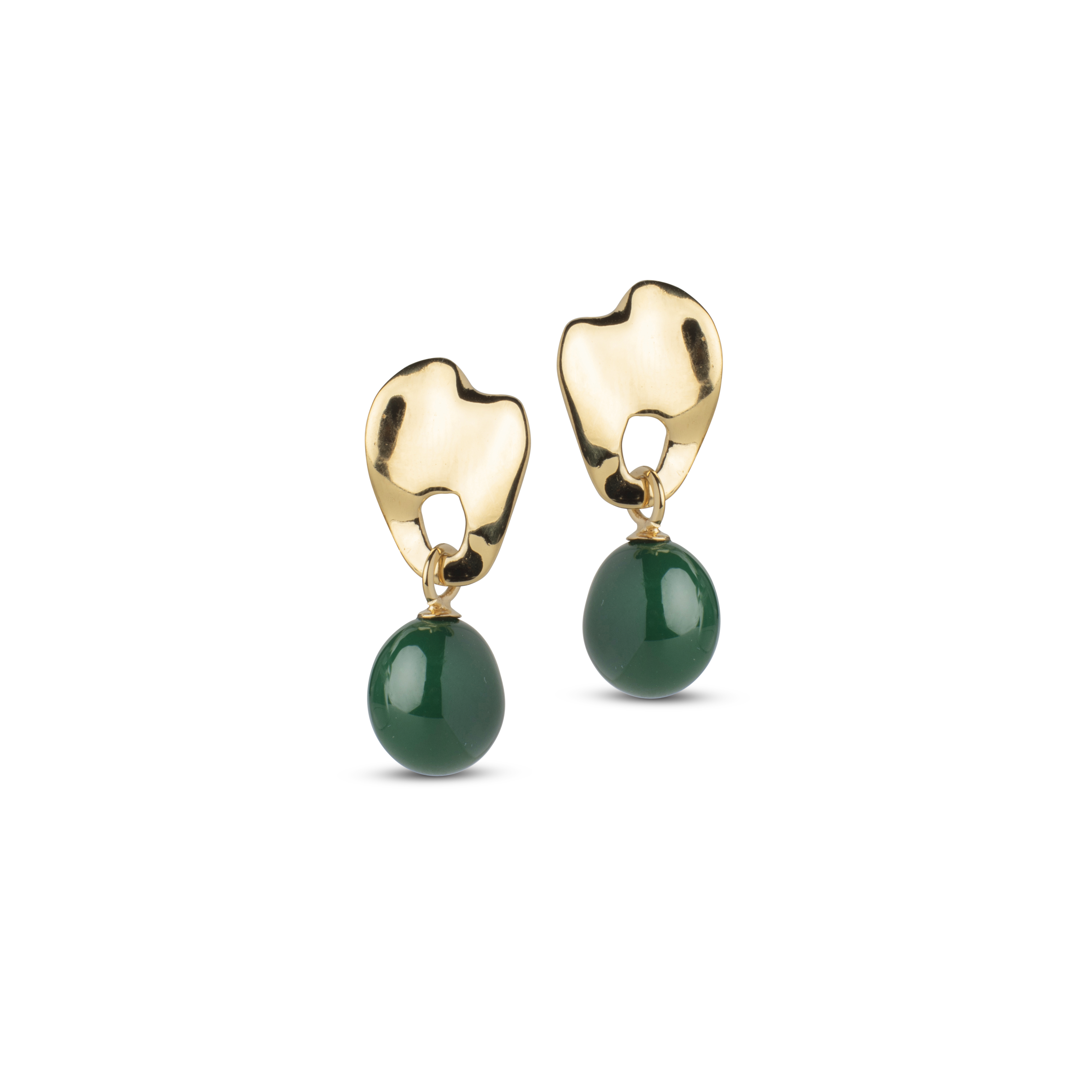 ENAMEL Copenhagen  Aida øreringe - Petrol Green